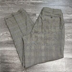 VTG Foley Chaps Ralph Lauren Pleated Pants Men’s Size Plaid 100% Wool Cuff 36x32